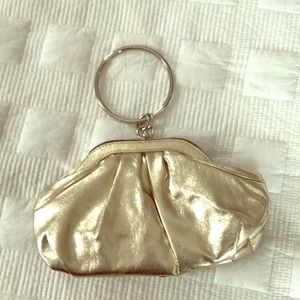 Golden evening bag